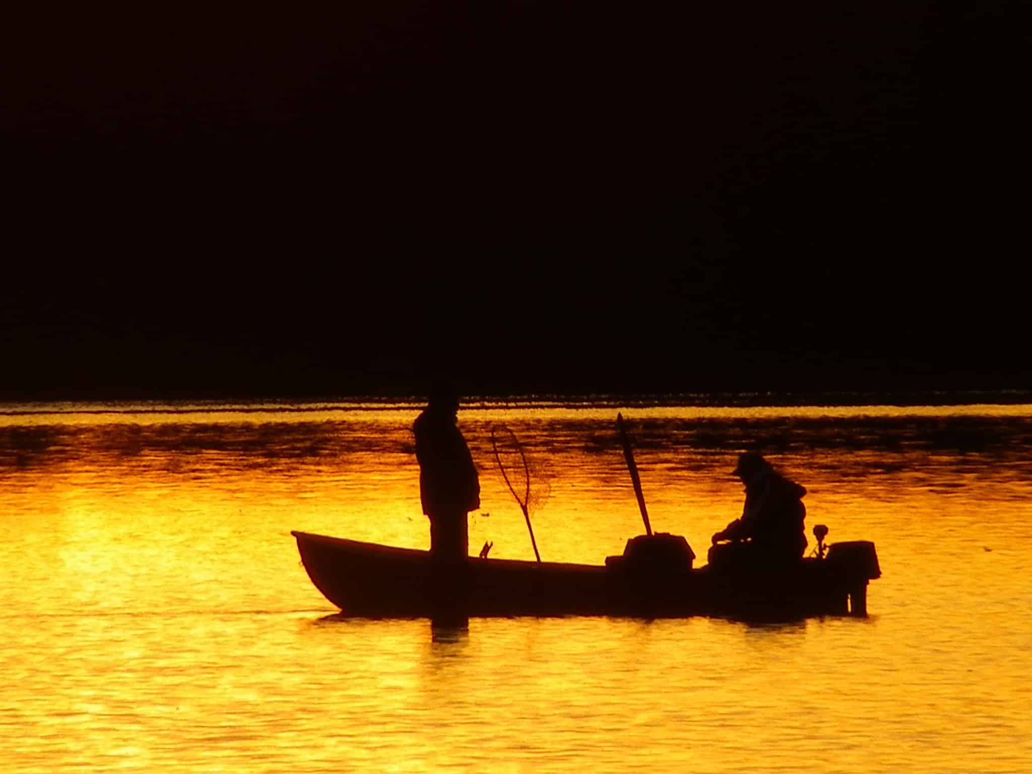angler am abend